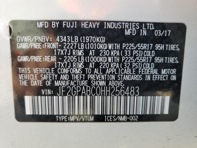 JF2GPABC0HH256483 Subaru Crosstrek Premium