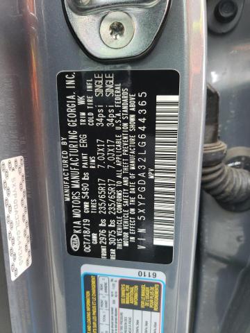 2020 KIA SORENTO L - 5XYPGDA32LG644365