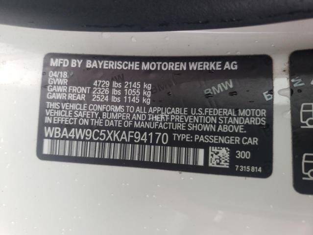 2019 BMW 440XI WBA4W9C5XKAF94170