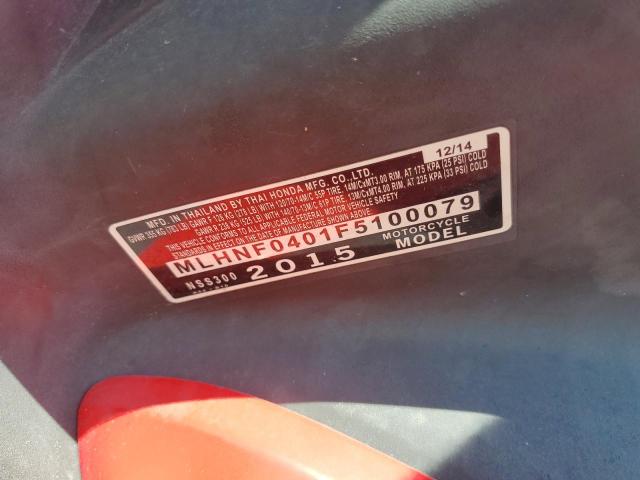 2015 HONDA NSS300 MLHNF0401F5100079