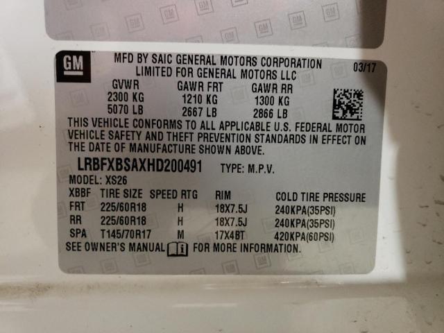LRBFXBSAXHD200491 Buick Envision Essence