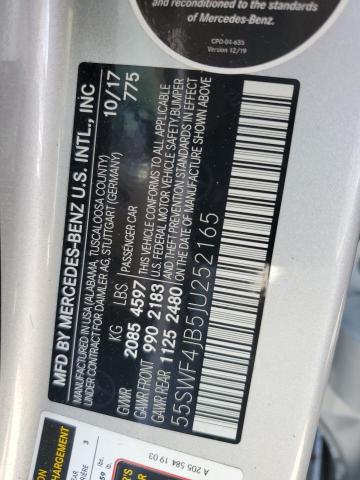 55SWF4JB5JU252165 Mercedes-Benz C 300