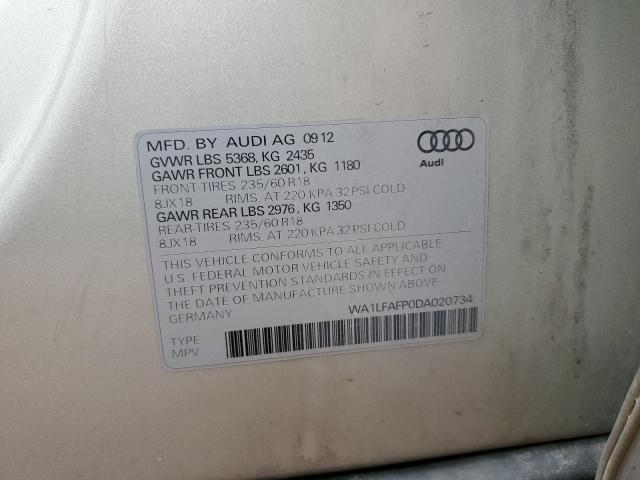 VIN WA1LFAFP0DA020734 2013 Audi Q5, Premium Plus no.12