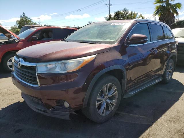 VIN 5TDKKRFH7ES035286 2014 Toyota Highlander, Xle no.1