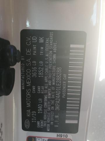 3KPA24AD1LE288288 KIA RIO LX