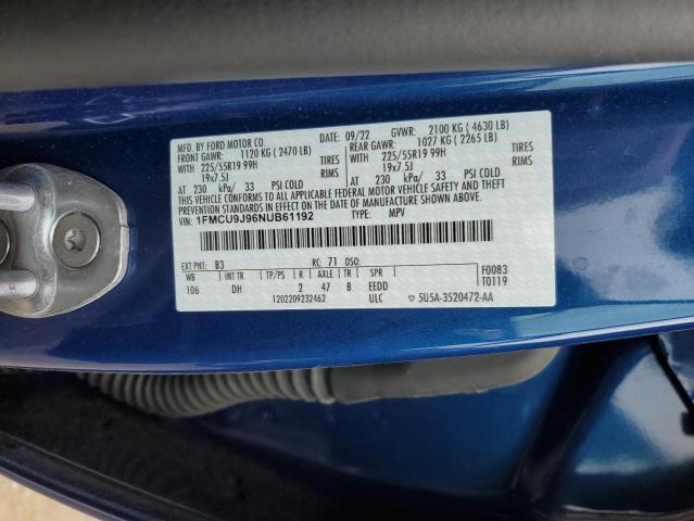  FORD ESCAPE 2022 Синій