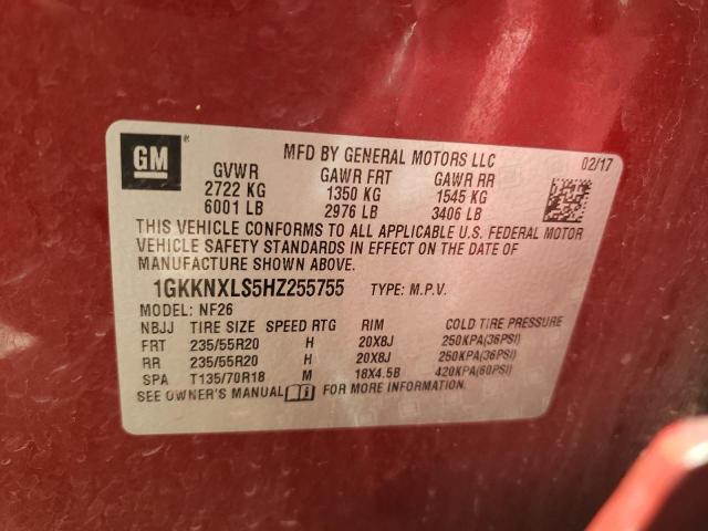 1GKKNXLS5HZ255755 GMC Acadia Denali
