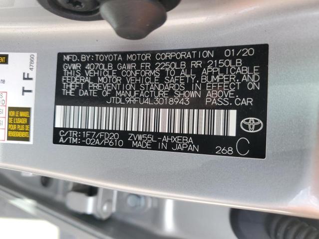 JTDL9RFU4L3018943 Toyota Prius LE 12