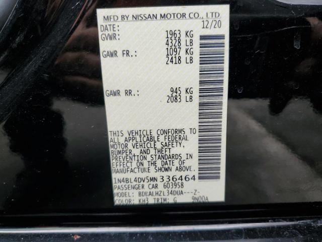 1N4BL4DV5MN336464 Nissan ALTIMA SV