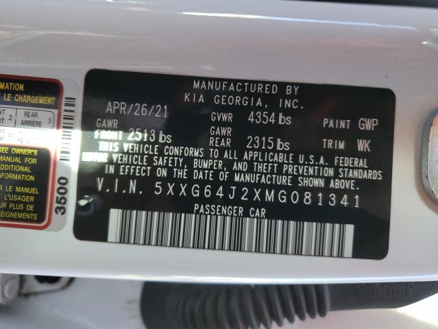 5XXG64J2XMG081341 KIA K5 GT LINE