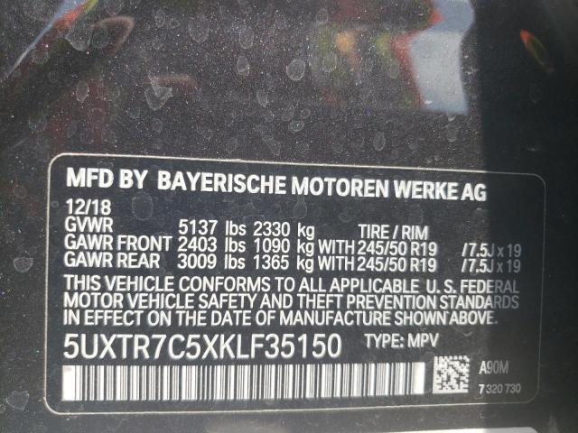 5UXTR7C5XKLF35150 2019 BMW X3, photo no. 14