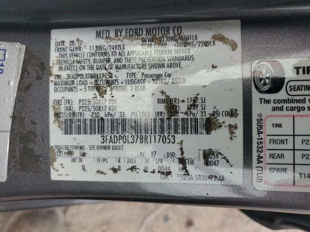 3FADP0L37BR117053 2011 FORD FUSION, photo no. 12