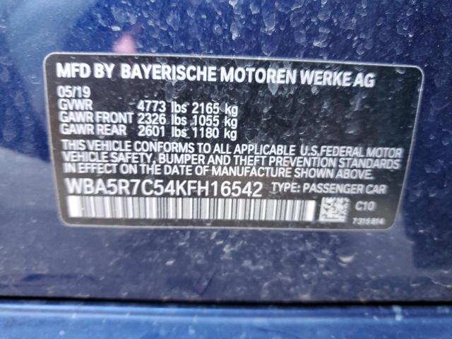 WBA5R7C54KFH16542 BMW 3 Series 330XI 10