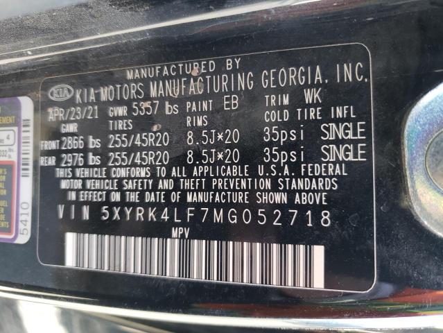 5XYRK4LF7MG052718 KIA SORENTO SX