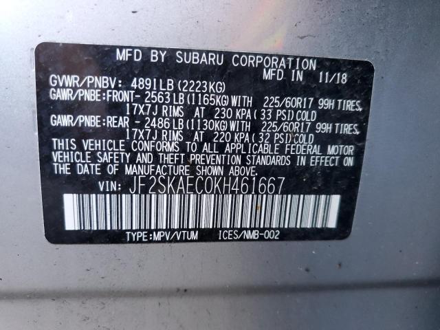 JF2SKAEC0KH461667 Subaru Forester Premium