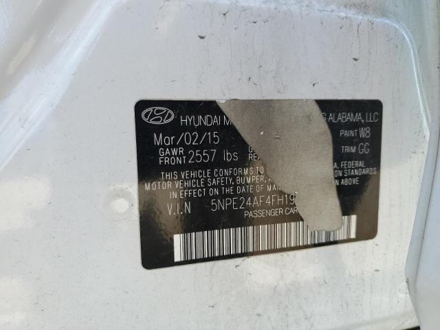 5NPE24AF4FH199575 Hyundai SONATA SE