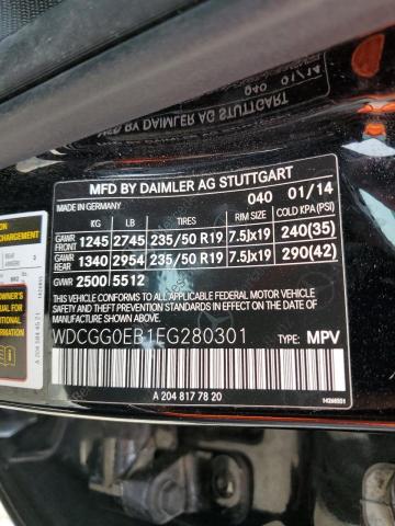 WDCGG0EB1EG280301 Mercedes-Benz Glk 250 Bluetec