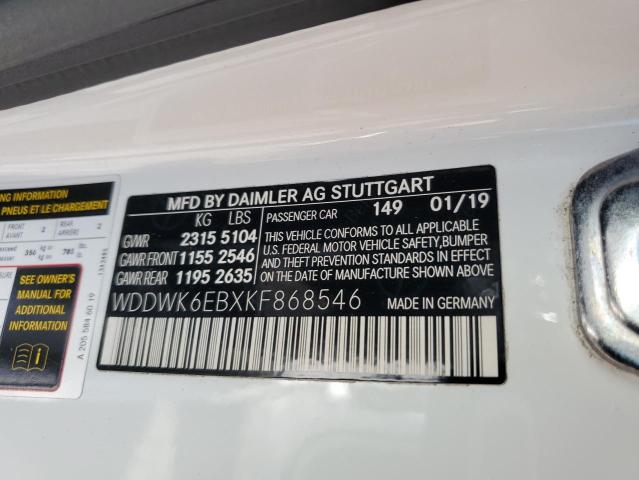WDDWK6EBXKF868546 Mercedes-Benz C 43 Amg