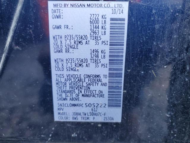 2015 INFINITI QX60 HYBRI - 5N1CL0MM4FC505222