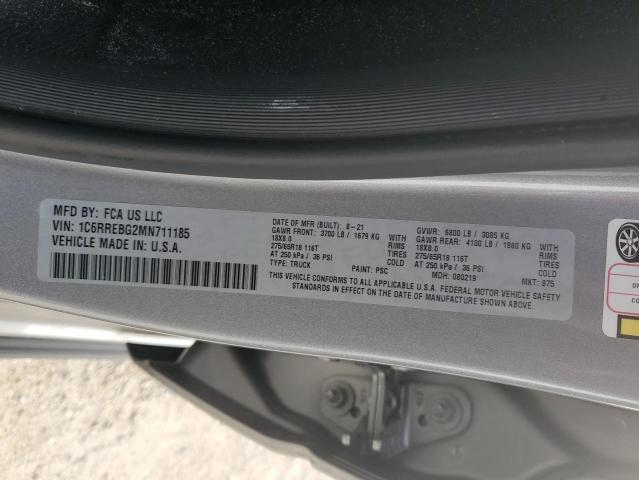 2021 DODGE B1500 - 1C6RREBG2MN711185