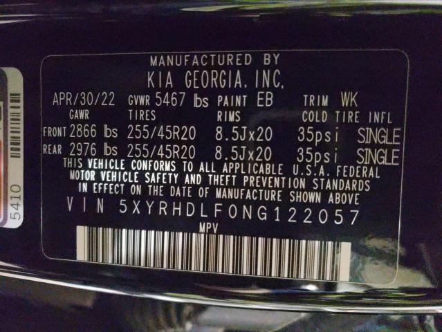 2022 KIA SORENTO - 5XYRHDLF0NG122057