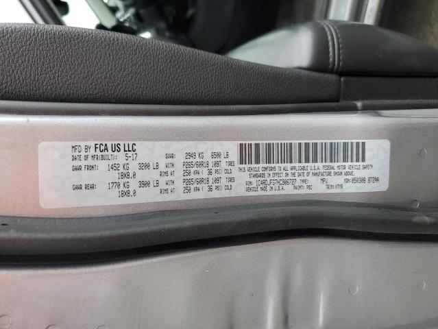 2017 DODGE DURANGO SS 1C4RDJFG7HC906727