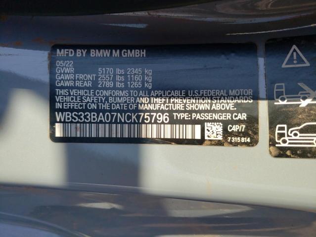 2022 BMW M4 COMPETI - WBS33BA07NCK75796
