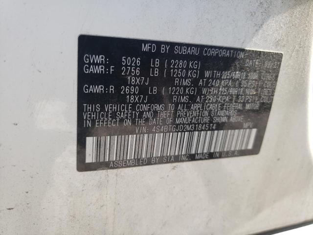 4S4BTGJD2M3184514 Subaru Outback Onyx Edition Xt