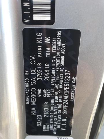 3KPF24AD1PE612237 KIA FORTE LX
