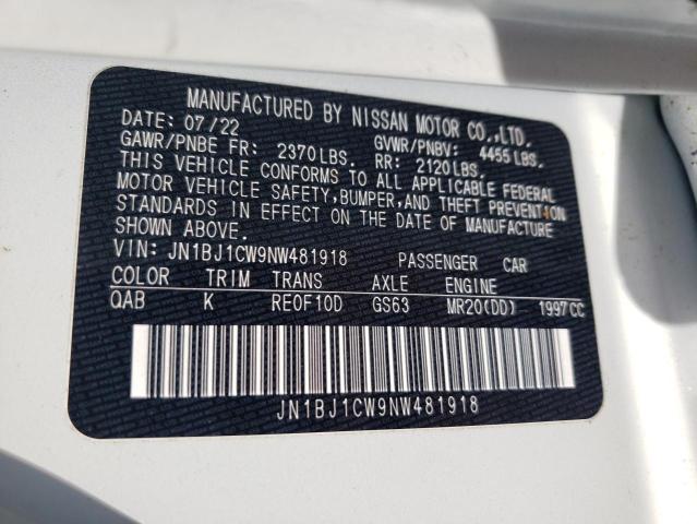 JN1BJ1CW9NW481918 Nissan Rogue Sport Sl