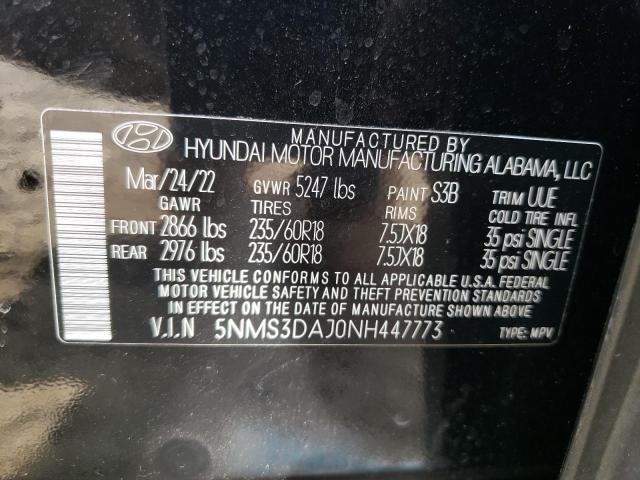 2022 HYUNDAI SANTA FE S - 5NMS3DAJ0NH447773