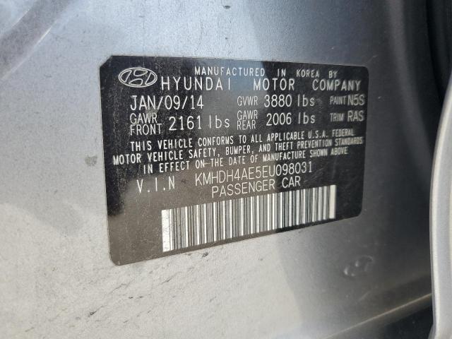 KMHDH4AE5EU098031 Hyundai ELANTRA SE