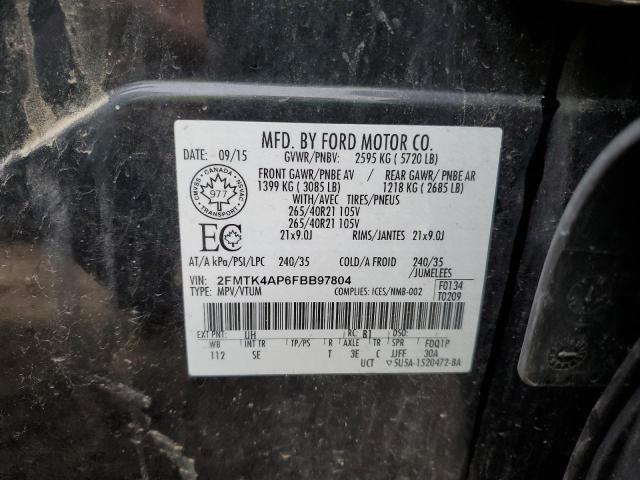 2FMTK4AP6FBB97804 2015 FORD EDGE, photo no. 13