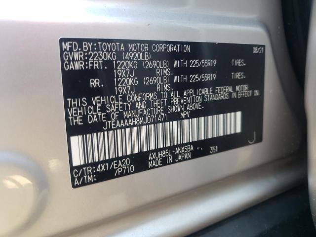 JTEAAAAH8MJ071471 Toyota VENZA LE