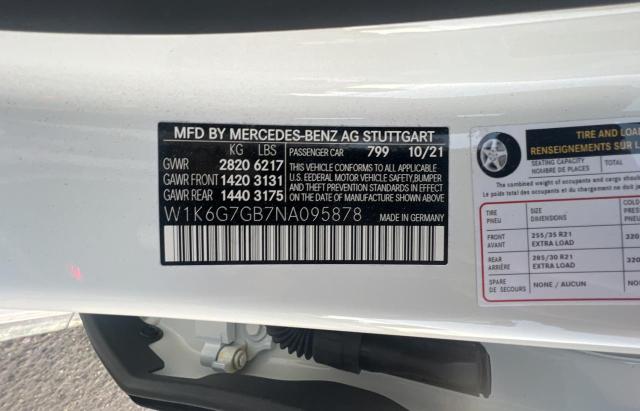 2022 MERCEDES-BENZ S 580 4MAT - W1K6G7GB7NA095878