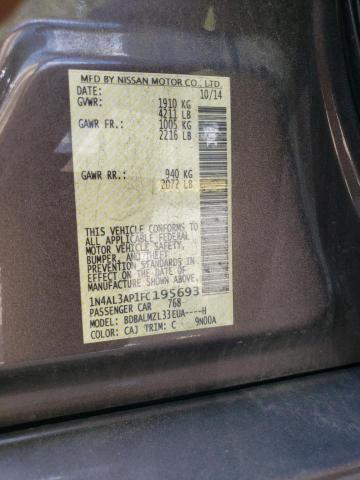 1N4AL3AP1FC195693 Nissan ALTIMA 2.5