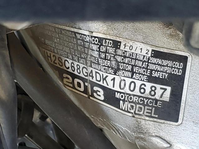 2013 HONDA GL1800 G JH2SC68G4DK100687