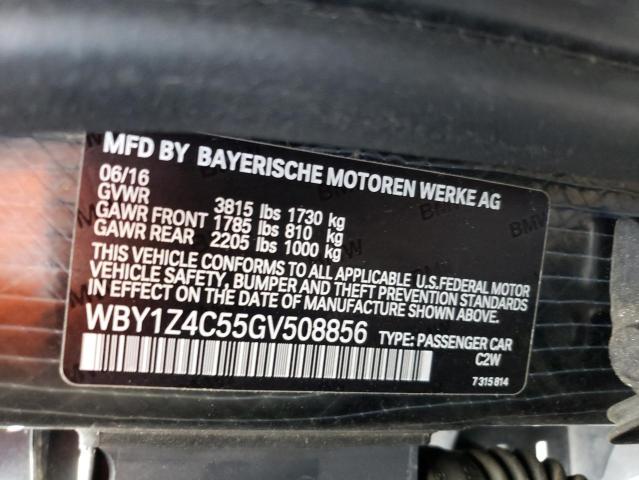 2016 BMW I3 REX - WBY1Z4C55GV508856