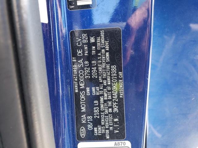 KIA FORTE FE 2019 3KPF24AD3KE019388 Image 12