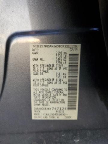 1N6AD0ERXKN747124 Nissan FRONTIER S