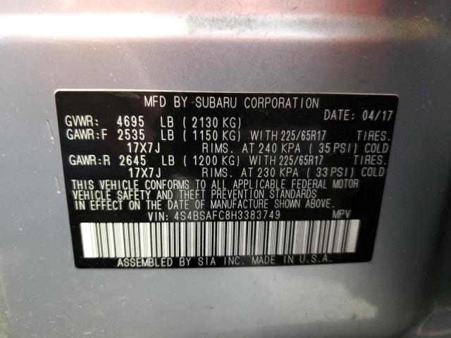 4S4BSAFC8H3383749 Subaru Outback 2.5i Premium