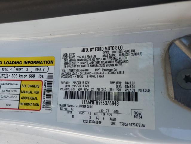 1FA6P8TH9F5376848 Ford MUSTANG