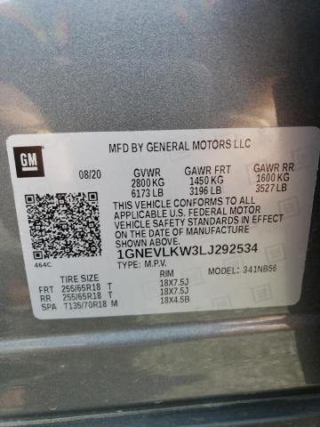 2020 CHEVROLET TRAVERSE L - 1GNEVLKW3LJ292534