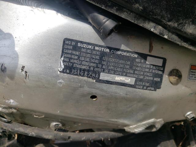 2002 SUZUKI MOTORCYLCE - JS1GR7HA322106129