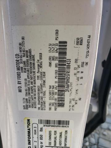 3FA6P0HD5FR188431 Ford FUSION SE