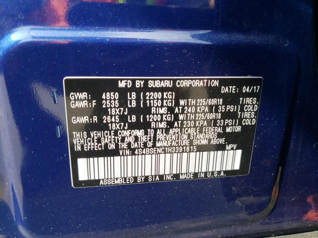 4S4BSENC1H3391815 Subaru Outback 3.6r Limited