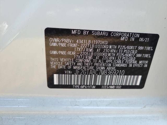 JF2GTABC7M8369210 Subaru Crosstrek