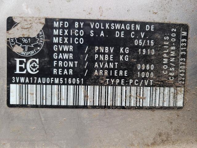 2015 VOLKSWAGEN GOLF SPORT - 3VWA17AU0FM516051