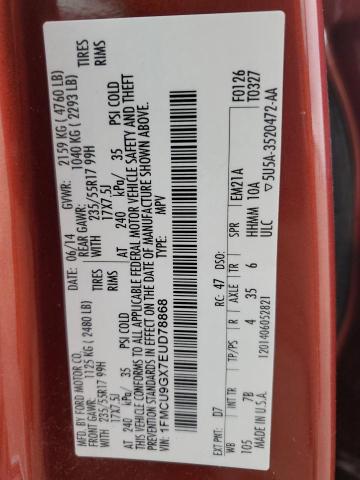 1FMCU9GX7EUD78868 Ford ESCAPE SE