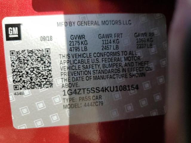 1G4ZT5SS4KU108154 Buick Lacrosse Premium